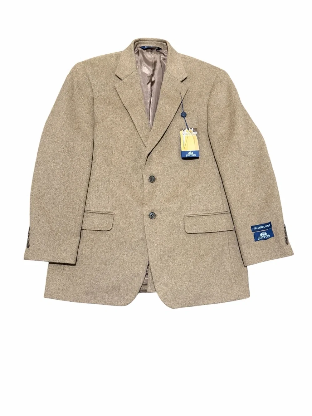 Stafford Light Brown Herringbone Sport MEN BLAZER ,SZ40, NWT,100%camel